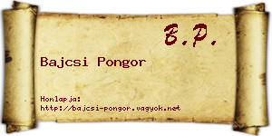 Bajcsi Pongor névjegykártya